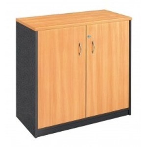 FOI STATIONERY CUPBOARD Beech/Ironstone 900x450x720mm