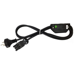 ELSAFE STARTER CABLE 10AMP 2M BLACK 3 Pin Plug, Thermal Overload