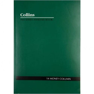 COLLINS A60 ANALYSIS BOOK A4 14 MONEY COLUMN GREEN