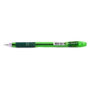 Pentel BX487 Feel-it! Ballpoint Pen 0.7mm Medium Nib Green, Box of 12