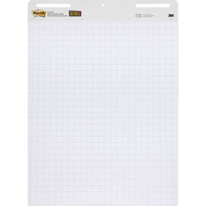 Post-It 560 Easel Pad 635mm x 775mm White Blue Grid - 1 Pad Only (Each)