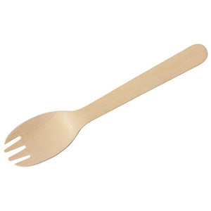 Spork Wooden Spoon/Fork 160mm Carton of 1000