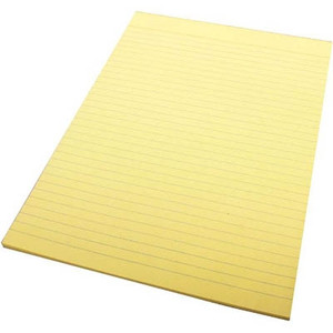 Quill Bond Pad Ruled 70gsm A4 50 Leaf - Yellow (01015)