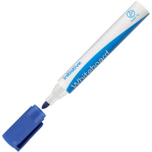 INITIATIVE WHITEBOARD MARKER BULLET TIP BLUE