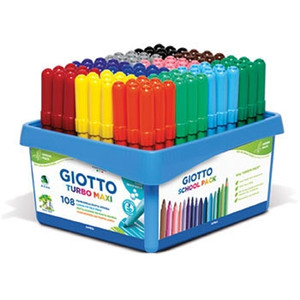 GIOTTO TURBO MAXI MARKERS Schoolpack 108 pcs