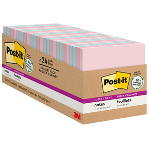 POST-IT NOTES SUPER STICKY POST-IT 76X76 654-24NH-CP WANDERLUST PASTEL 24 PADS CABINET PACK