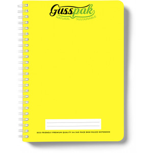 Gusspak Spiral Bound Notebook A4 Side Opening 120 Page
