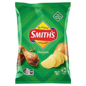 SMITHS CHICKEN CRINKLE POTATO CHIPS 90GM