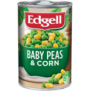 EDGELL PEAS BABY & SUPER SWEET CORN 420GM