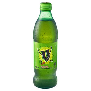 V ENERGY DRINK GREEN GLASS BOTTLE 350ML