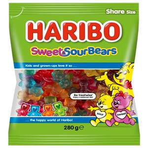 HARIBO SWEET AND SOUR BEARS 140GM