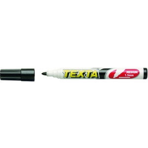 TEXTA WHITEBOARD MARKERS Black Bx12