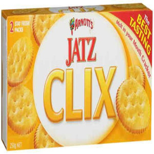 ARNOTTS CRACKERS JATZ CLIX 250GM
