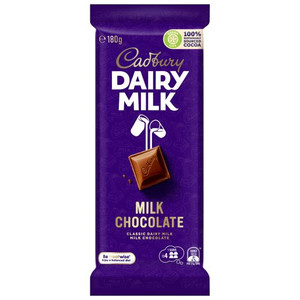 CADBURY DAIRY MILK CHOCOLATE 180GM