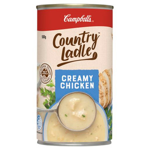 CAMPBELLS COUNTRY LADLE CREAMY CHICKEN SOUP 500GM