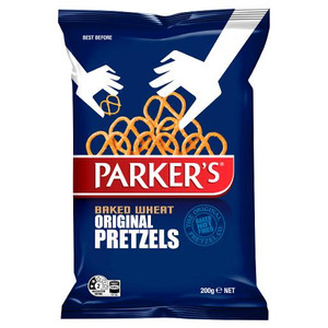 PARKERS BAKED WHEAT PRETZEL TWISTS 200GM