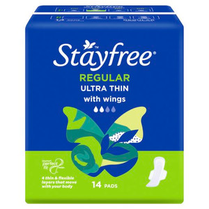 STAYFREE ULTRA THIN REGULAR PADS WITH WINGS 14S