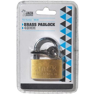 JACKHAMMER BRASS PADLOCK 40MM