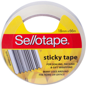 SELLOTAPE STICKY TAPE 18mmx66m Clear