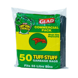 GLAD HEAVY DUTY GARBAGE BAG GREEN 50S