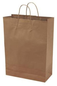 CAST AWAY SMALL PAPER CARRY BAG TWISTED PAPER HANDLES 80MM 25S