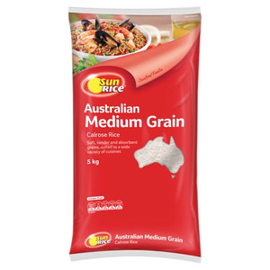 SUNRICE WHITE MEDIUM GRAIN RICE 5KG