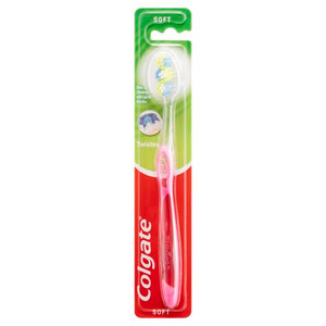 COLGATE TOOTHBRUSH TWISTER ADULT SOFT 1PK (Carton of 8)