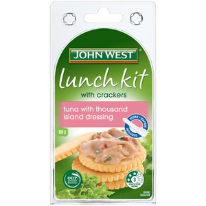 JOHN WEST TUNA IN THOUSAND ISLAND DRESSING LUNCH KIT 108GM (Carton of 8) 34541