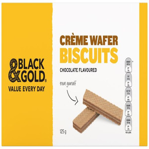 BLACK & GOLD CHOCOLATE CREAM WAFER 125GM (Carton of 24)