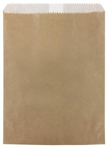 CAST AWAY NO1 BROWN LONG GREASEPROOF LINED PAPER BAGS (CA-1LGPL-BRN) 500S