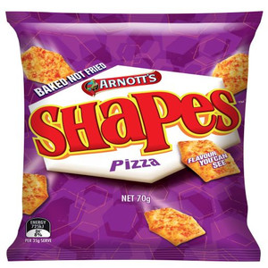 ARNOTTS SHAPES SNACKS PIZZA 70GM (Carton of 12)