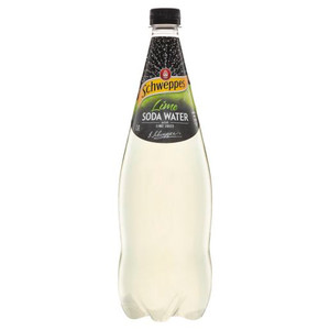 SCHWEPPES SODA WATER WITH LIME 1.1L (Carton of 12)