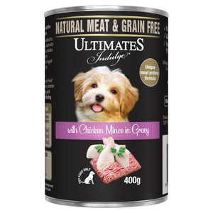 ULTIMATES CHICKEN MINCE IN GRAVY DOG FOOD 400GM (Carton of 12)