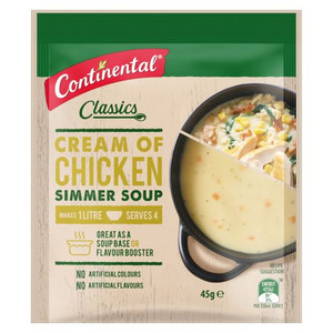 CONTINENTAL CUP-A-SOUP CREAM OF CHICKEN 45GM (Carton of 16)