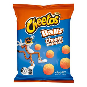 CHEETOS CHEESE & BACON BALLS 45GM (Carton of 18)