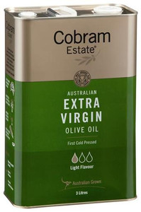 COBRAM ESTATE LIGHT AUSTRALIAN EXTRA VIRGIN OLIVE OIL 3L