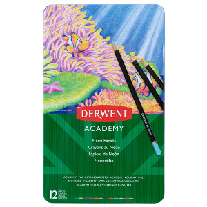 DERWENT ACY COLOUR PENCIL NEON TIN 12