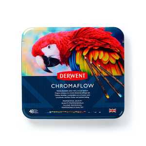 DERWENT CHROMAFLOW PENCILS TIN 48