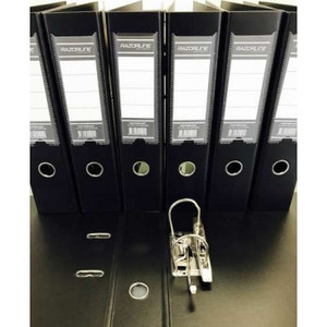 DELI PVC LEVER ARCH FILES 70mm A4 Black (Box of 25)