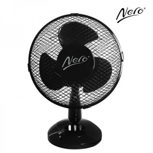 NERO FAN 23CM DESK BLACK 2 SPEED OSCILLATING