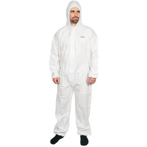 Genuine High Calibre Disposable Coveralls SMS Type 5-6 White Medium