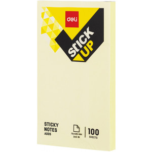 Deli Sticky Notes 76mm x 126mm Pad of 100 Sheets Pack of 12