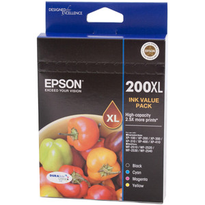 Epson 200XL DURABrite Ultra Ink Cartridge High Yield Value Pack Of 4 Assorted