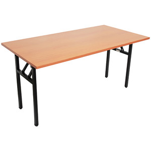 Rapidline Steel Frame Folding Table 1500W x 750D x 730mmH Beech Top Black Frame