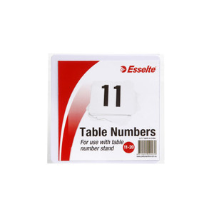 ESSELTE TABLE NUMBERS 11 20 10cm White