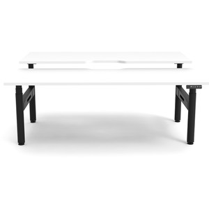 Rapidline Halo+ Back to Back Workstation 2 Person 1800W x 1500D x 1270mmH White/Black