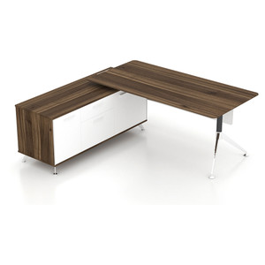 Potenza Desk Left Hand Return 2150W x 1850D x 750mmH Casnan And White