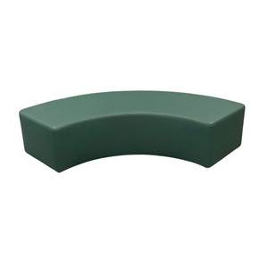 K2 Marbella Monash Junior Quarter Round Ottoman 1200mmW Green PU Leather