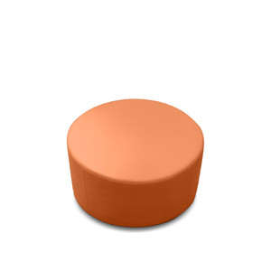 K2 Marbella Flinders Junior Round Ottoman Orange PU Leather