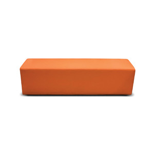 K2 Marbella Burke Senior Rectangle Ottoman 1480mmW Orange PU Leather